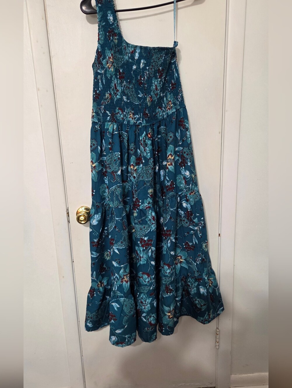 Band of the Free Floral One-Shoulder Maxi Dress – Size Large